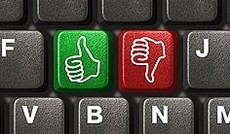 © Fotolia/Nikolai Sorokin, Tastatur mit positivem und negativem Symbol © Fotolia/Nikolai Sorokin, Tastatur mit positivem und negativem Symbol