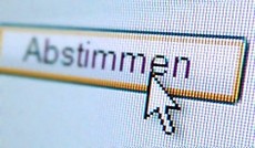 © Bild: ORF.at/Carina Kainz, Ein Cursor klickt auf den Button um die Stimme abzugeben. © Bild: ORF.at/Carina Kainz, Ein Cursor klickt auf den Button um die Stimme abzugeben.