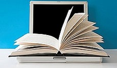 © Fotolia/Daniel Gilbey, Buch auf einem Laptop © Fotolia/Daniel Gilbey, Buch auf einem Laptop