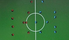 © Bild: Nadja Igler, Screenshot der Robocup-Simulationsliga © Bild: Nadja Igler, Screenshot der Robocup-Simulationsliga