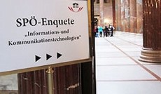 © Günter Hack, SPÖ-Enquete-Schild im Nationalrat © Günter Hack, SPÖ-Enquete-Schild im Nationalrat
