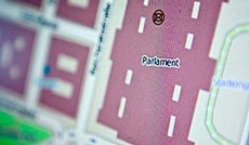 � Screenshot openstreetmap.org, ORF.at, Ansicht des Wiener Parlaments auf openstreetmap.org.