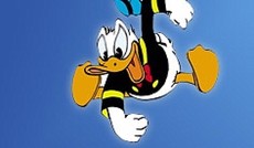 � AP/Ehapa Verlag (Montage), Donald Duck macht einen Luftsprung