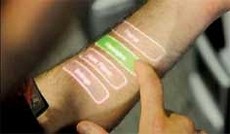 © Association for Computing Machinery (ACM), Das Skinput System verwandelt den eigenen Körper in ein Touchpad. © Association for Computing Machinery (ACM), Das Skinput System verwandelt den eigenen Körper in ein Touchpad.